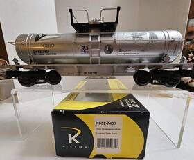 K632-7437 K-line O/o27 Diecast Ohio Commemorative Tank Car - Open Box