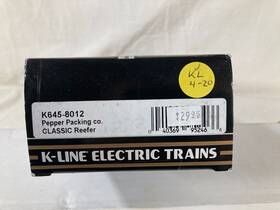 K-645-8012 K-line K645-8012 #k-645-8012 Pepper Packing Co. Classic Reefer New In Box