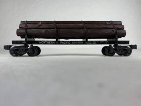 K663-1852 K-line Northern Pacific Dies-cast Skeleton Log Car #120359 With Logs Ob