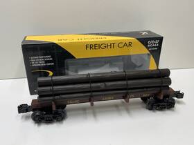 K663-80241 K-line Skeleton Log Car With Load Pacific Lumber Company 80241 Boxed