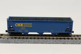 Kadee 154416 N Scale 3-bay Hopper With Coal Load Csx C&o Blue