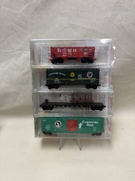 21212 Kadee Micro-trains - N Sp&s Gn Np Cb&q Fallen Flags 6 Pk Set Train
