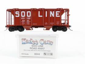 6847 Kadee 8044 Ho Scale Soo Line Railroad 2-bay Covered Hopper #6847
