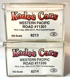8214 Kadee 8213/8214 Cars Western Pacific Ps-2 2 Bay 2003 Cu Ft. Covered Hoppers Pack