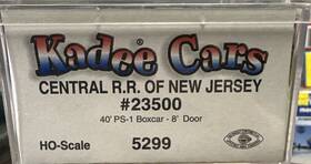 5299 Kadee Cars Ho Rtr #5299 40 Ps-1 Boxcar 8 Door Central Rr Of New Jersey Nib