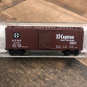 20470 Kadee Micro Trains El Capitan N Scale 40foot Standard Box Car Brown