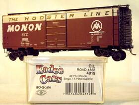 4836 Kadee Quality Products 4819 Cil Monon 40ft Ps-1 Boxcar # 855 With The Hoosier Line Nice Graphics