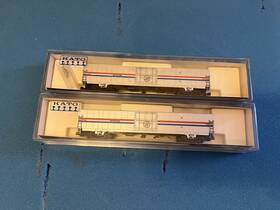 106-3503 Kato N Scale Amtrak Material Handling Cars Phase Iii Set Of 2 #106-3503 Xlnt
