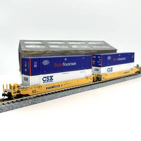 106-6116 Kato Ttx Gunderson Maxi-stack Iv 2 Car Set Csx Pacer Containers N Scale