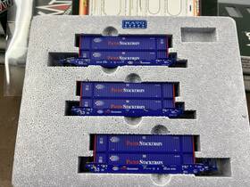106-6118 Kato 3 N Scale Gunderson Maxi-iv Double Stack Cars Emp Pacer #6309 #106-6118