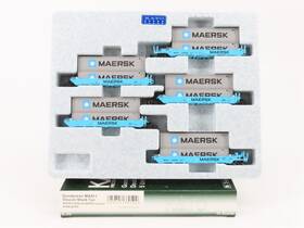 106-6157 Kato N Maersk Gunderson Maxi-i Double Stack 5-car Set With Containers