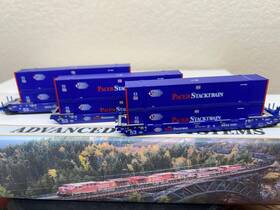 106-6166 Kato Pacer Gunderson Maxi-iv Double Stack Cars - N Scale Inch New Rtr Oop Rare