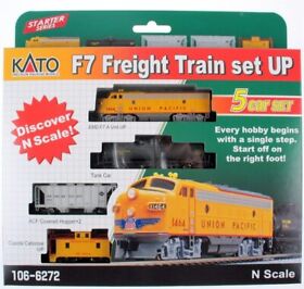 106-6272-dcc Kato N Union Pacific F7 Freight Train Set With Dcc Of 5