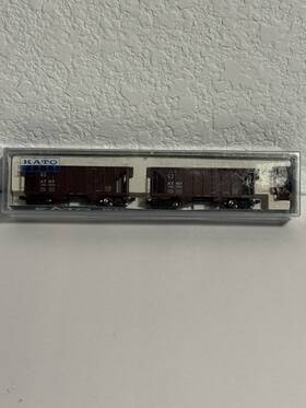 186-0102 Kato At&sf Brown Ac&f 70t Closed Side Covered Hopper 2-car Set N Gauge