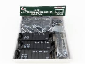 38-0109 Kato Ho Scale Nkp Nickel Plate Road 2-bay Covered Hopper 3-car Kit