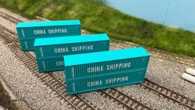 80055g Kato N Scale 40ft China Shipping Container 6 Pack