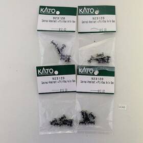 923120 Kato N Scale Lot Of 4 Geared Wheelset With Pointed Axle 6 Ea