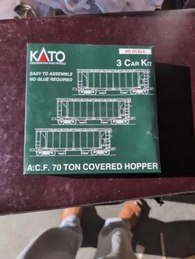 38-0108 Kato 949727004082 3 Car Kit Acf 70 Ton Covered Hopper Milwaukee Rd Ho