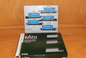 106-6155 Kato 949727058306 N-scale Gunderson Maxi-i Double Stack Car 5 Unit Set - Aok Hanjin #106-6155