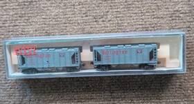 Kat1860107 Kato N Acf 1958 2-bay Covered Hopper Burlington Cb&q #2pk 186-0107 Nos