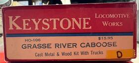 Ho-106 Keystone Locomotive Works Kit #ho-106 Grasse River Caboose With Trucks