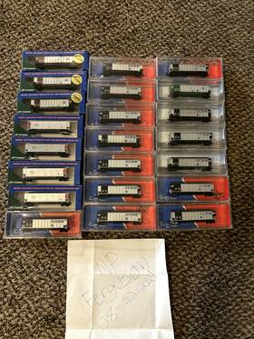 668684 Lbf N Scale Coal Hoppers Bnsf And Nokl