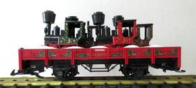 Lgb 011525421009 42100 Christmas 1997 Flat Car With Four Gnomy Stainzi Engines