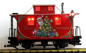 Lgb 011525446507 44650 Christmas Caboose With Metal Wheels Lighted Markers And Lighting