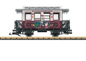 2-axle Lgb 36023 Lgb-wooden Passenger Car - Ready To Run 2023 Christmas Cream Red