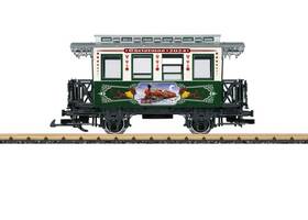 2-axle Lgb 36024 Lgb-wooden Passenger Car - Ready To Run 2024 Christmas Green Whi