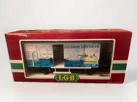 4028-hh Lgb 40802 800 Jahre Der Hafen Boxcar G Scale Train Germany Vintage