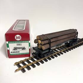 42660 Lgb 40660 G Scale Svry Sumpter Valley Railway Skeleton Car #42660 With 8 Log Load