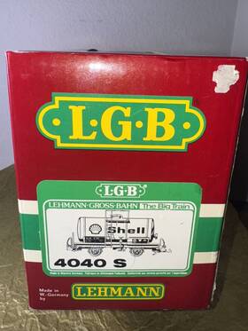4080-y04 Lgb Vintage 4040 S Shell Tanker Train Car In Original Box G Scale