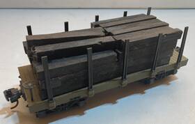 990395 Lgb G Scale Flat Train Car With Lumber Load Read