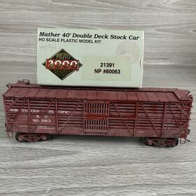 80063 Life-like 21391 Ho Scale Proto 2000 Stock Car Mather 40ft Double Deck Np Weathered