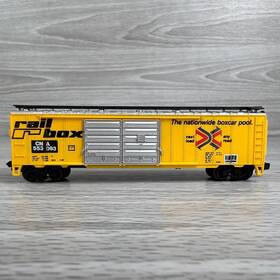 553093 Life-like N Scale Box Car Rail Cna Yellow Freight Train Used