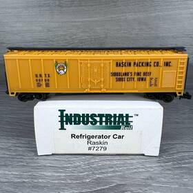 60708 Life-like 7279 N Scale Industrial Refrigerator Box Car Raskin Packing Urtx