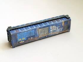 2802 Life-like 7717 N Scale Rf&p 50ft Single Door Reefer Shell Patched Weathered