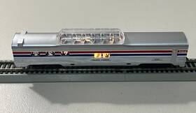 8091 Life-like Ho Scale Lighted Vista Dome Passenger Car Amtrak #8091