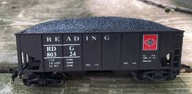 80324 Life-like 8510 Ho Scale Reading Rdg Full Coal Hopper Black - No Box Ln
