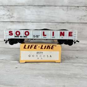 63954 Life-like 8572 Ho Scale Gondola Soo Line Freight Train Car With Coal Load