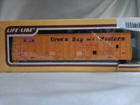 8990 Life-like Ho Scale Green Bay And Western Gbw Thrall All-door Boxcar Road #54