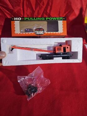 T-582 Life-like Vtg Ho New York Central Crane Car 2136 Browning Orange Train