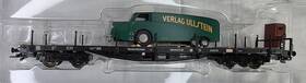 L235754 Liliput Flat Wagon With Brakemans Cab And Green Truck Load Dr Epoch Ii Ho