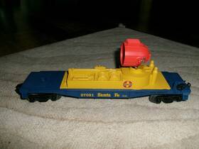 00-6464-009 Lionel O Guage 37021 Santa Fe Track Maintenance Wagon. Tested Light Works Great