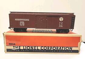 0014-18 Lionel 1939 Vintage Oo Scale Brown Pennsylvania 0024 Boxcar