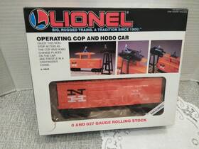 6-16624 Lionel 023922166241 Vtg 1990 O Scale O27 Gauge Operating Cop And Hobo Car N.o.s Usa