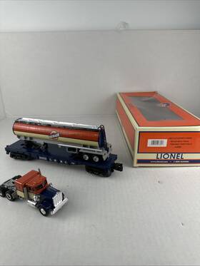 6-26382 Lionel 023922263827 O Gauge Lrrc Flatcar With Tanker #26382