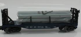 6-26601 Lionel 023922266019 Lrrc Flat Car With Pipe Load 2009 Exclusive O Guage Brand New