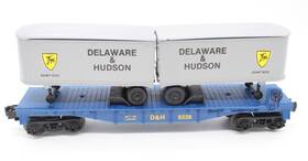 6-9226 Lionel 023922692269 O Scale Delaware And Hudson Flat Car With Vans Trailers
